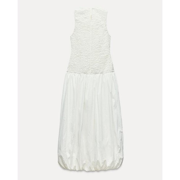 ZARA 100% COTTON POPLIN BALLOON DRESS Size XS New with Tags! - Picture 4 of 9